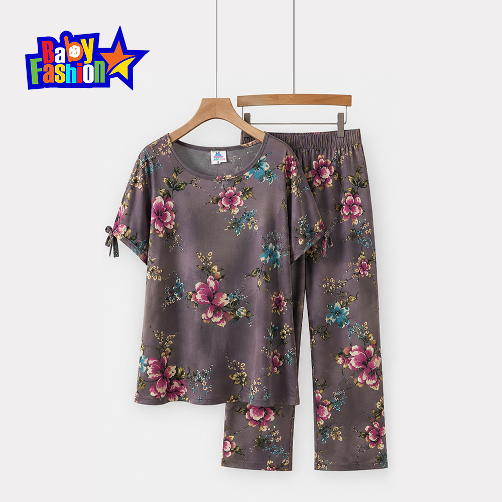Girls Floral Top & Pant Set, Baby Girls Night Suit Set
